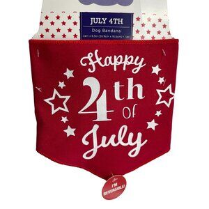 Patriotic Dog Bandana July 4th Flag, Reversible, Size S/M